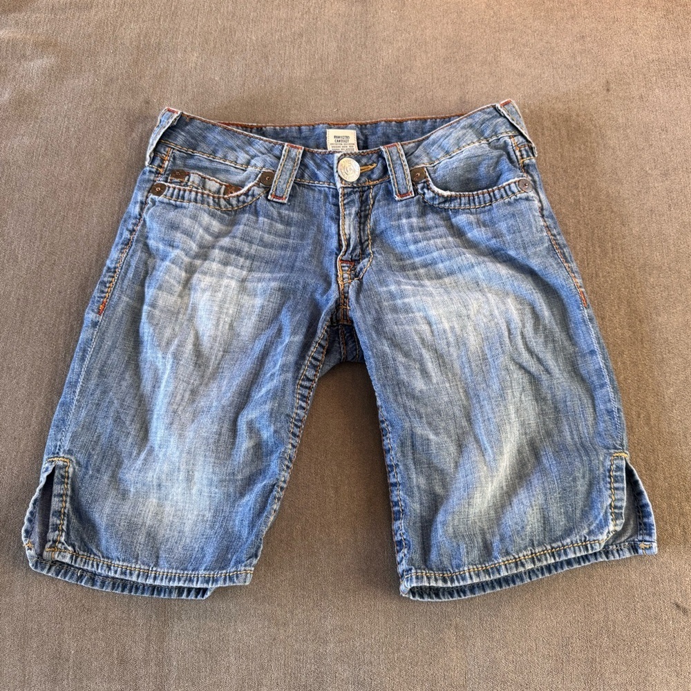 True Religion Y2K Denim Bermuda Shorts